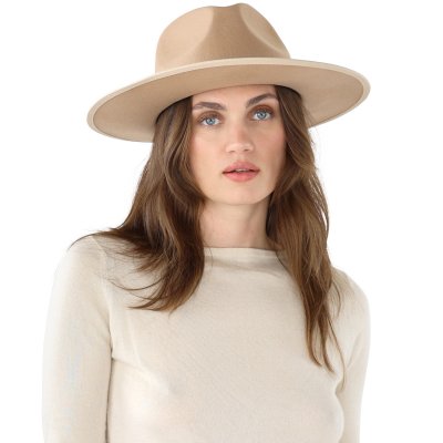 Hats - Gårda Mapleton Wide brimmed Fedora (beige)