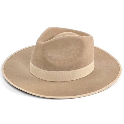 Hats - Gårda Mapleton Wide brimmed Fedora (beige)