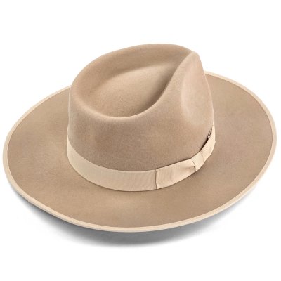 Hats - Gårda Mapleton Wide brimmed Fedora (beige)
