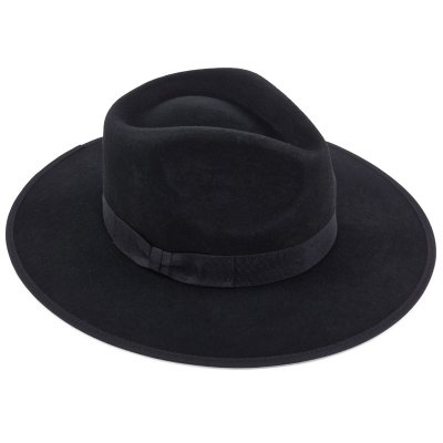 Hats - Gårda Mapleton Wide brimmed Fedora (black)