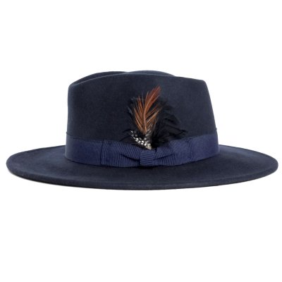 Hats - Gårda Molinella Crushable Wool felt Fedora (blue)
