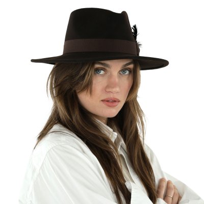 Hats - Gårda Molinella Crushable Wool felt Fedora (brown)