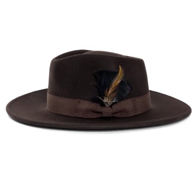 Hats - Gårda Molinella Crushable Wool felt Fedora (brown)