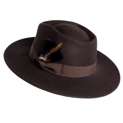 Hats - Gårda Molinella Crushable Wool felt Fedora (brown)