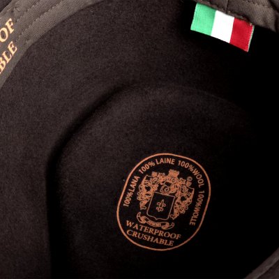 Hats - Gårda Molinella Crushable Wool felt Fedora (brown)