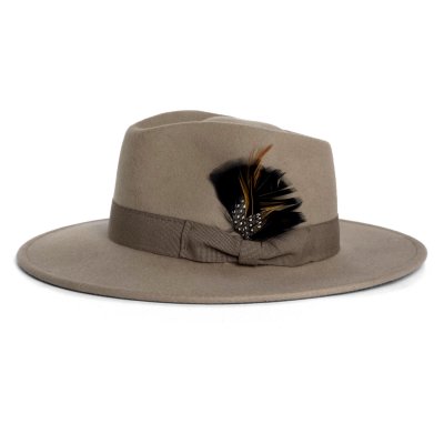 Hats - Gårda Molinella Crushable Wool felt Fedora (greige)