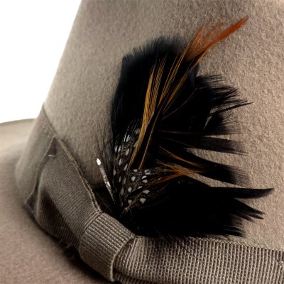 Hats - Gårda Molinella Crushable Wool felt Fedora (greige)