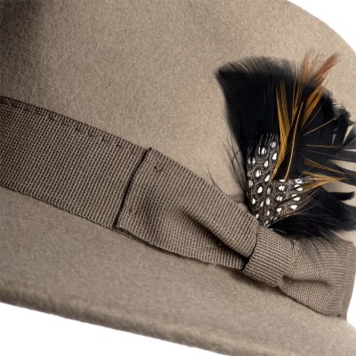 Hats - Gårda Molinella Crushable Wool felt Fedora (greige)