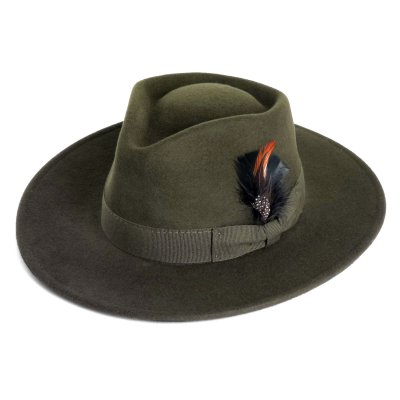 Hats - Gårda Molinella Crushable Wool felt Fedora (green)