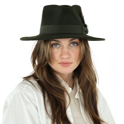 Hats - Gårda Molinella Crushable Wool felt Fedora (green)