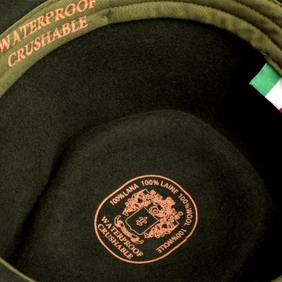 Hats - Gårda Molinella Crushable Wool felt Fedora (green)