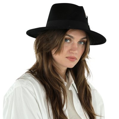 Hats - Gårda Molinella Crushable Wool felt Fedora (black)