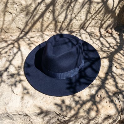 Hats - Gårda Napoli Fedora Wool Hat (navy)