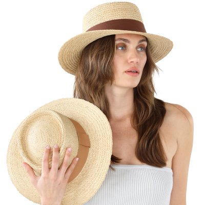 Straw Hat - Gårda Palma Gambler (nature/khaki)