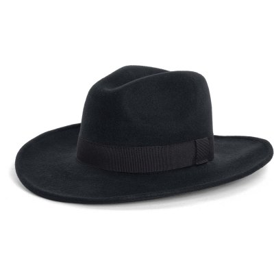 Hats - Gårda Pocatello Crushable Wool felt Western hat (black)