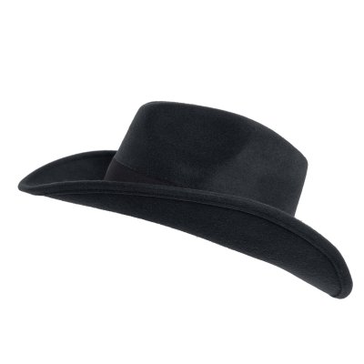 Hats - Gårda Pocatello Crushable Wool felt Western hat (black)