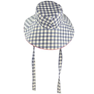 Hats - Gårda Poppy Checkered sun hat (blue)