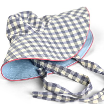 Hats - Gårda Poppy Checkered sun hat (blue)