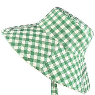 Hats - Gårda Poppy Checkered sun hat (green)