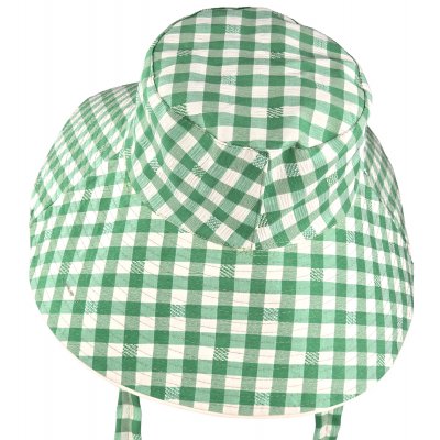 Hats - Gårda Poppy Checkered sun hat (green)