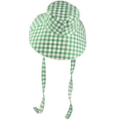 Hats - Gårda Poppy Checkered sun hat (green)
