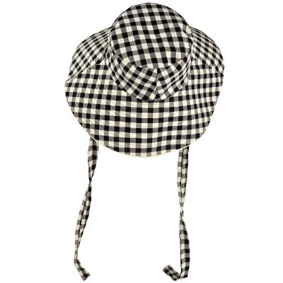 Hats - Gårda Poppy Checkered sun hat (black)