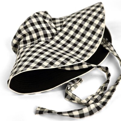 Hats - Gårda Poppy Checkered sun hat (black)