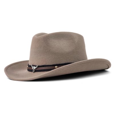 Hats - Gårda Santaquin Crushable Wool felt Western hat (taupe)