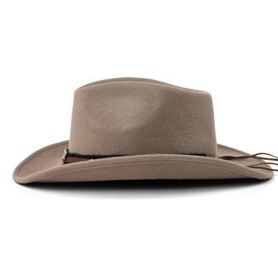 Hats - Gårda Santaquin Crushable Wool felt Western hat (taupe)