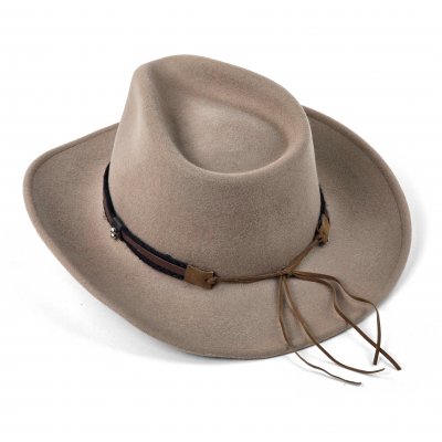 Hats - Gårda Santaquin Crushable Wool felt Western hat (taupe)