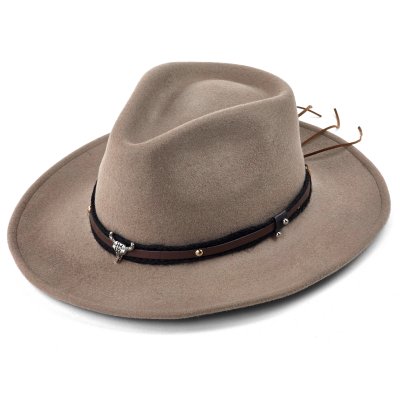 Hats - Gårda Santaquin Crushable Wool felt Western hat (taupe)