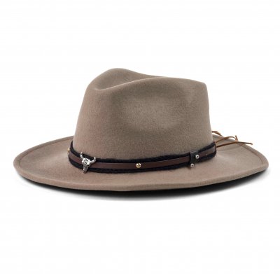 Hats - Gårda Santaquin Crushable Wool felt Western hat (taupe)