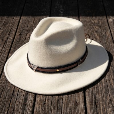 Hats - Gårda Santaquin Crushable Wool felt Western hat (white)
