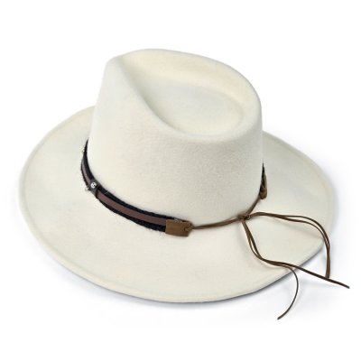 Hats - Gårda Santaquin Crushable Wool felt Western hat (white)