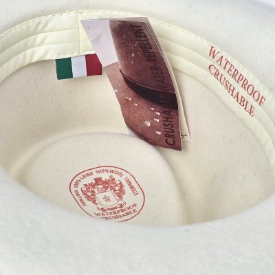 Hats - Gårda Santaquin Crushable Wool felt Western hat (white)