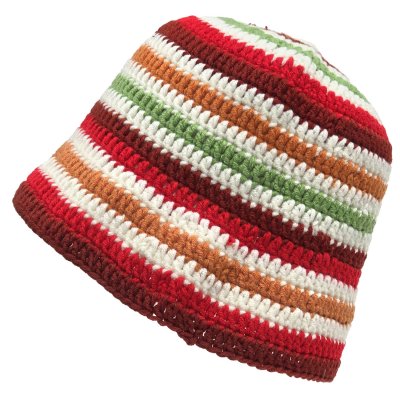 Hats - Gårda Solero Knitted Bucket Hat (red/multi)
