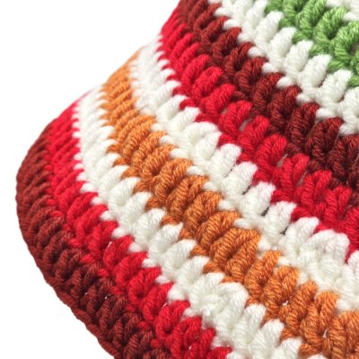 Hats - Gårda Solero Knitted Bucket Hat (red/multi)