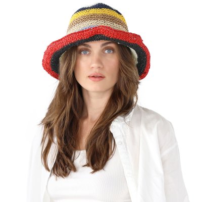 Straw Hat - Gårda Sorrento Bucket hat (dark multi)