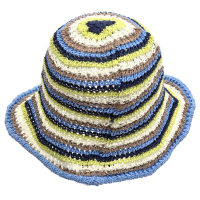 Hats - Gårda Tecina Knitted Bucket Hat (blue/multi)
