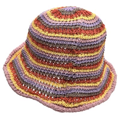 Hats - Gårda Tecina Knitted Bucket Hat (pink/multi)