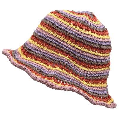 Hats - Gårda Tecina Knitted Bucket Hat (pink/multi)