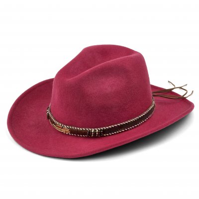 Hats - Gårda Toquerville Crushable Wool felt Western hat (red)