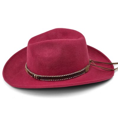 Hats - Gårda Toquerville Crushable Wool felt Western hat (red)