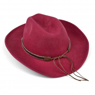 Hats - Gårda Toquerville Crushable Wool felt Western hat (red)