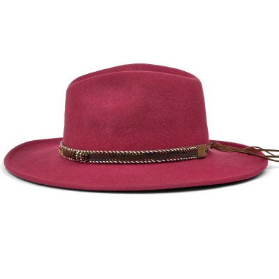 Hats - Gårda Toquerville Crushable Wool felt Western hat (red)