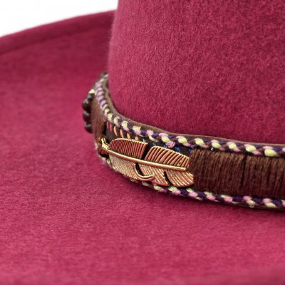 Hats - Gårda Toquerville Crushable Wool felt Western hat (red)