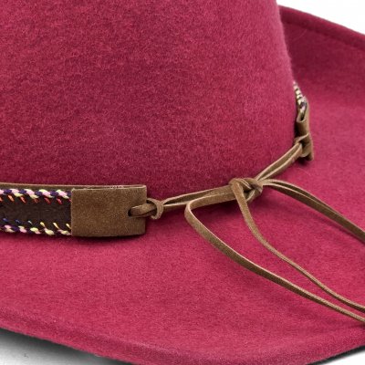 Hats - Gårda Toquerville Crushable Wool felt Western hat (red)