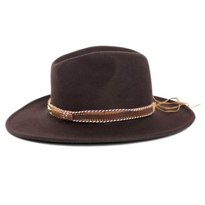 Hats - Gårda Toquerville Crushable Wool felt Western hat (brown)