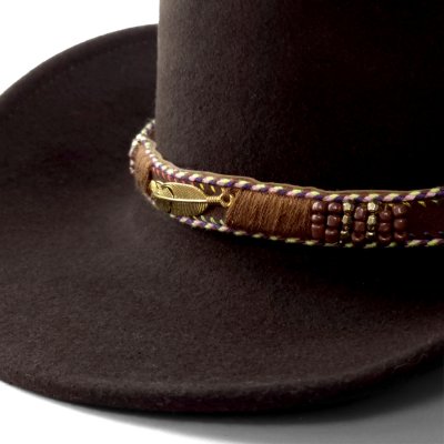 Hats - Gårda Toquerville Crushable Wool felt Western hat (brown)