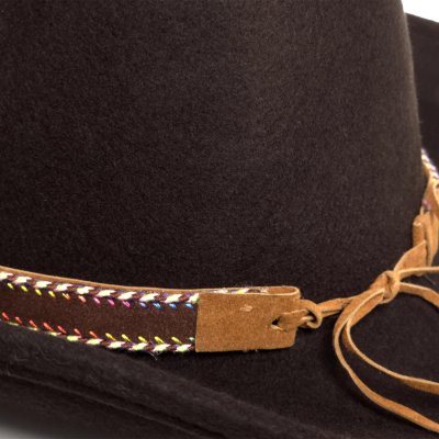 Hats - Gårda Toquerville Crushable Wool felt Western hat (brown)